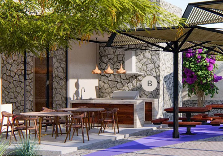 Área de asador en BASALTO