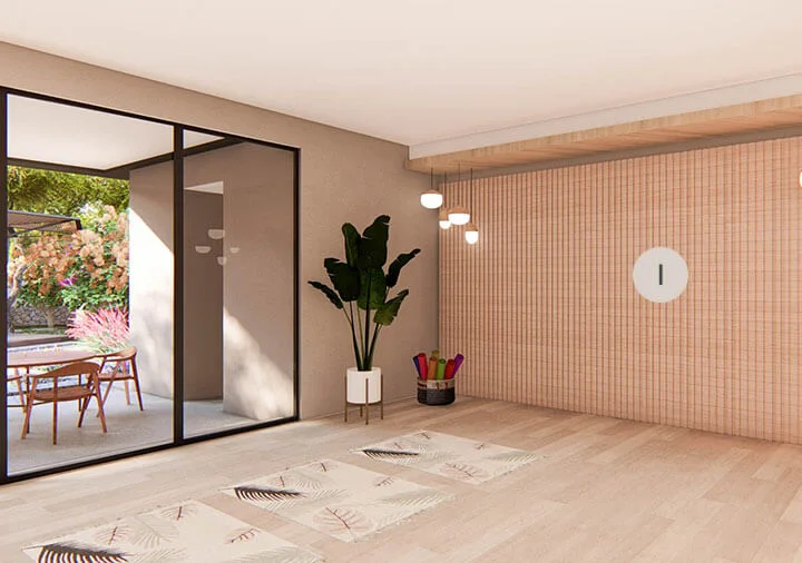 Salón de usos múltiples en BASALTO